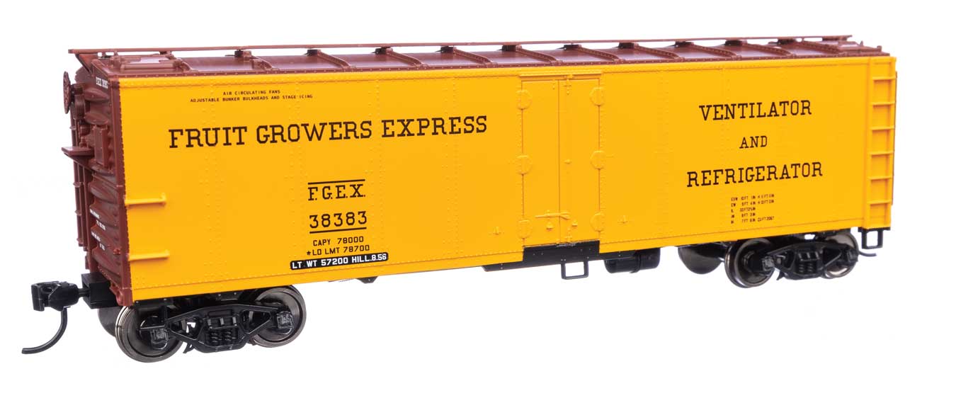 Walthers 910-41410 HO Scale 40' Steel Reefer Fruit Growers Express FGEX 38383