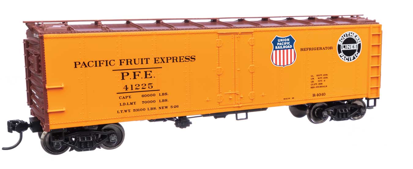 Walthers 910-41417 HO Scale 40' Steel Reefer Pacific Fruit Express UP/SP PFE 41225