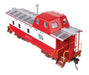 Walthers 920-103613 Streamlined Caboose Wabash WAB 2771 (red/white/flag)