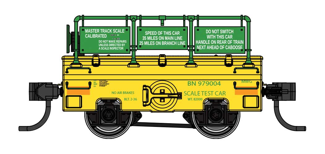 Walthers 920-105301 Scale Test Car Burlington Northern #979004