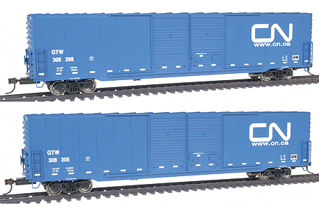 Walthers 932-235814 HO Scale 60' PS Auto Parts Boxcar CN 2 Pack - NOS