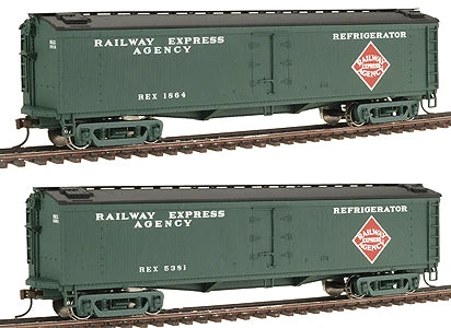 Walthers 932-25491 HO Scale GACX Wood Reefer Railway Express Agency REA 2 Pack - NOS