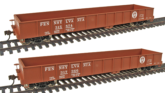 Walthers 932-27466 HO Scale 46' USRA Gondola Pennsylvania "Circle Keystone" PRR 2 Pack - NOS