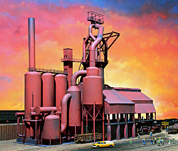 Walthers 933-3054 USS The Works Steel Blast Furnace with Stoves Kit - NOS
