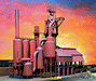 Walthers 933-3054 USS The Works Steel Blast Furnace with Stoves Kit - NOS