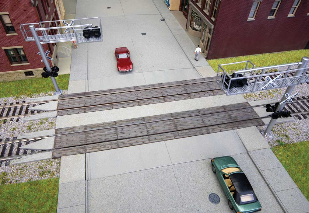 Walthers 948-83113 HO Scale Wood Crossing with Re-Railer Ends for Code 83 Track