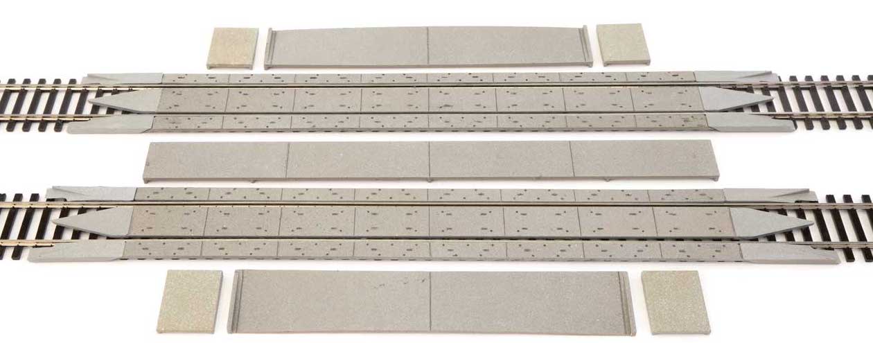 Walthers 948-83115 HO Scale Concrete Grade Crossing with Re-railer for Code 83 or Code 100 Track