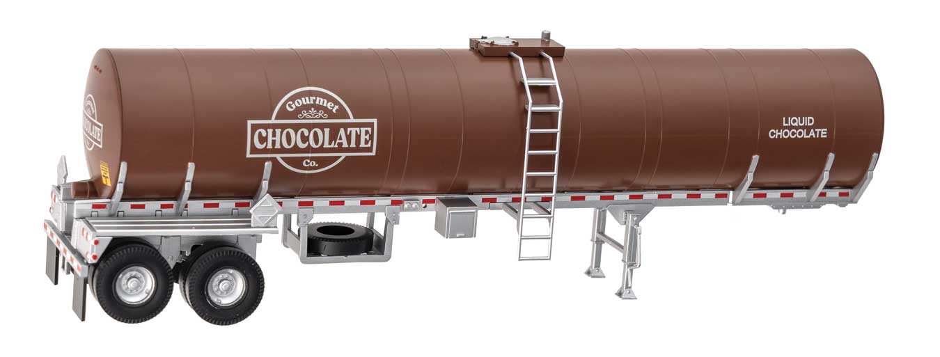Walthers 949-12355 HO Scale Food Grade Tank Trailer Gourmet Chocolate Co. - Assembled