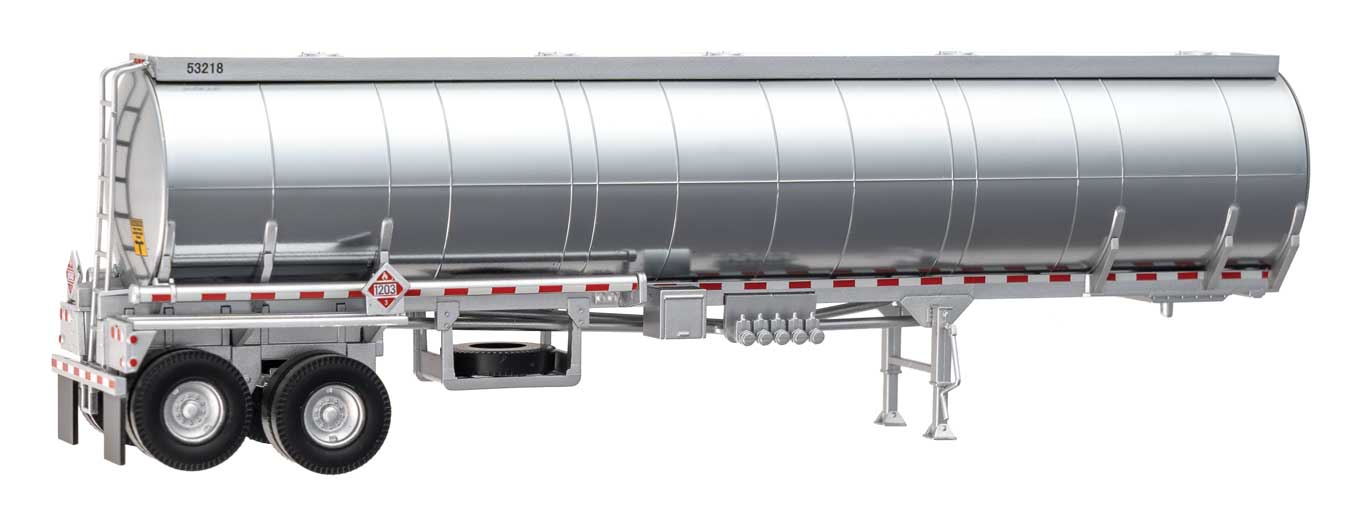 Walthers 949-12360 HO Scale Petroleum Tank Trailer Painted, Unlettered - Assembled