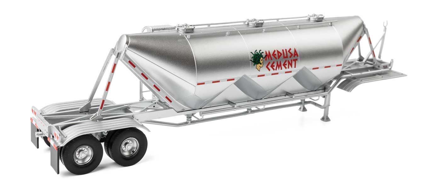 Walthers 949-2621 HO Scale Dry Bulk Semi Trailer Medusa Cement - Assembled