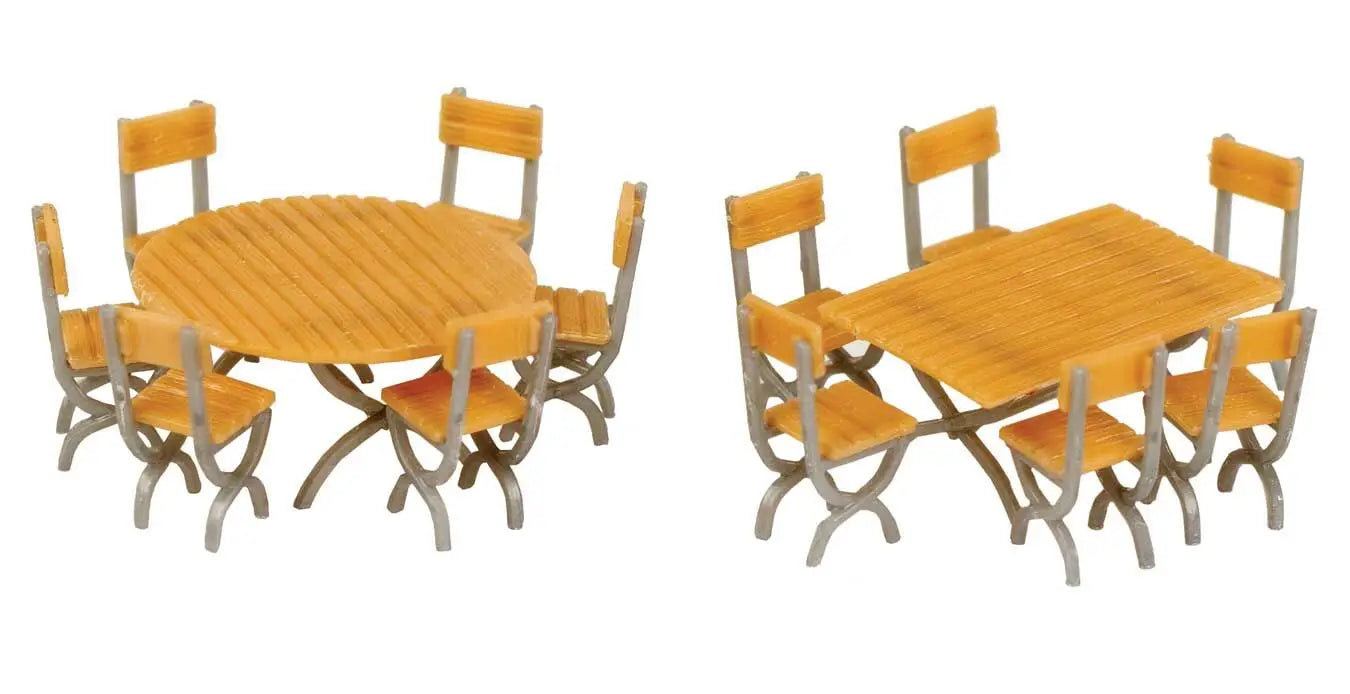 Walthers 949-4191 HO Scale 2 Tables and 12 Chairs - Kit