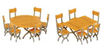 Walthers 949-4191 HO Scale 2 Tables and 12 Chairs - Kit