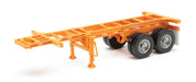 Walthers 949-4502 HO Scale 20' Container Chassis - Orange 2 Pack