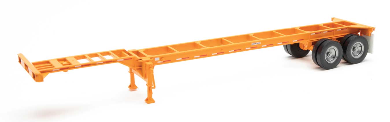 Walthers 949-4552 HO Scale 40' Container Chassis Orange 2-Pack