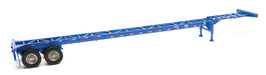 Walthers 949-4601 HO Scale 53' Container Chassis - Blue 2-Pack