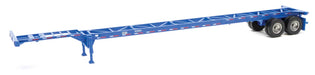 Walthers 949-4601 HO Scale 53' Container Chassis - Blue 2-Pack