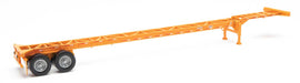 Walthers 949-4602 HO Scale 53' Container Chassis - Orange 2-Pack