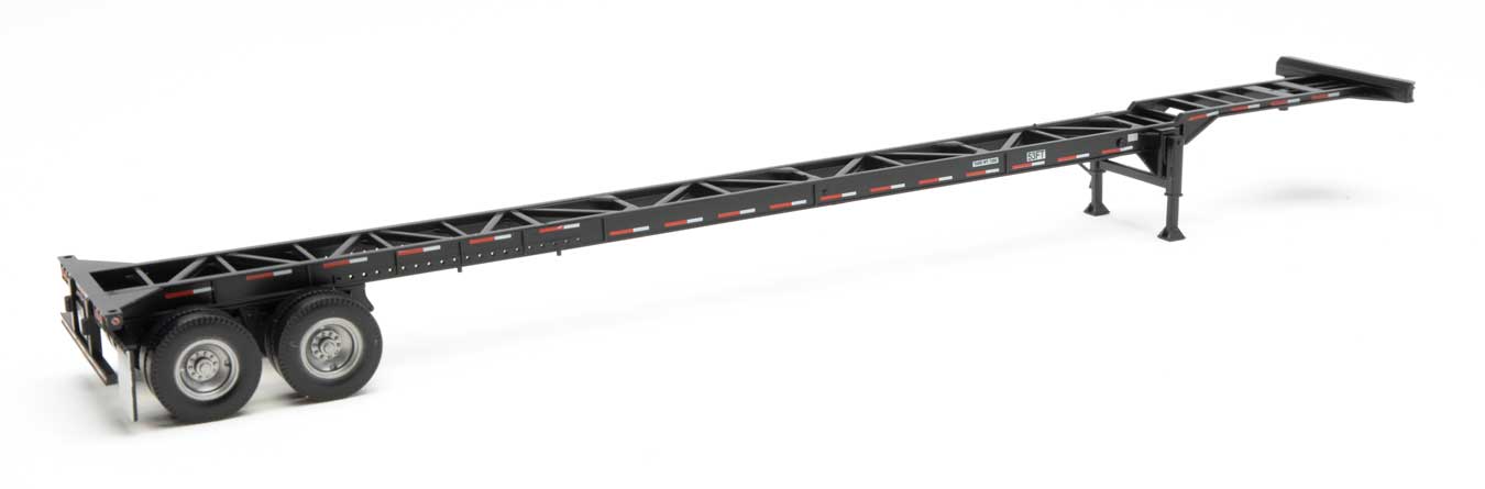 Walthers 949-4603 HO Scale 53' Container Chassis - Black 2 Pack