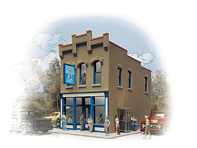 Walthers Cornerstone 933-2816 HO Scale Built-Up Silver Dollar Cafe