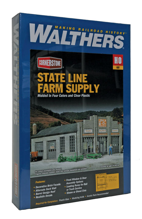 Walthers Cornerstone 933-2912 HO Scale State Line Farm Supply Kit