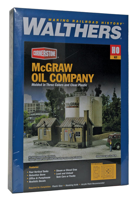Walthers Cornerstone 933-2913 HO Scale McGraw Oil Company Kit