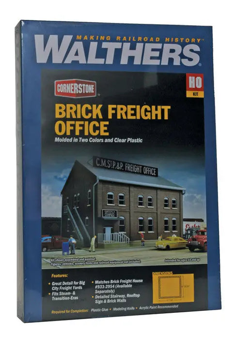 Walthers Cornerstone 933-2953 HO Scale Brick Freight Office Kit