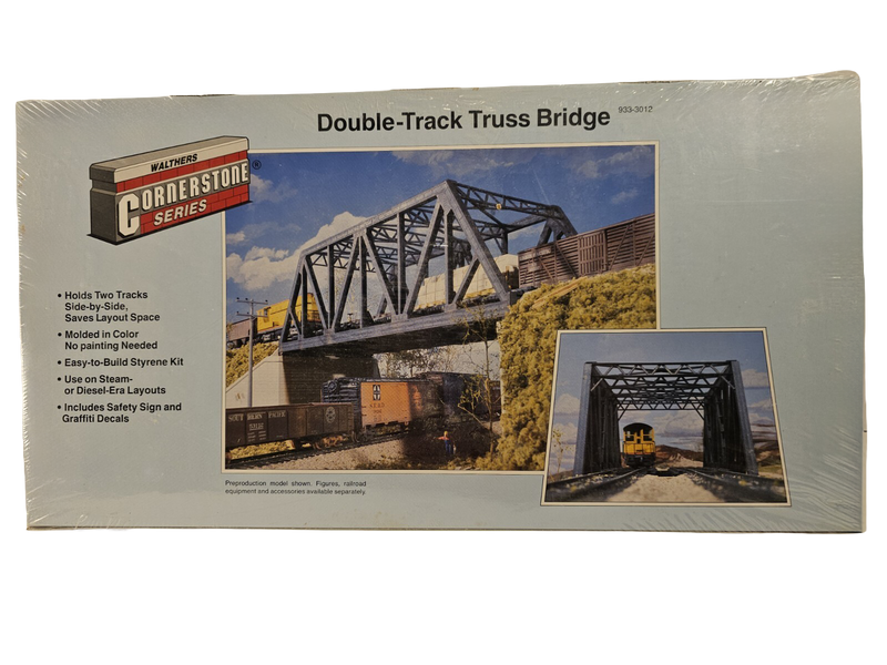 Walthers Cornerstone 933-3012 HO Scale Double Track Railroad Truss Bridge Kit - NOS