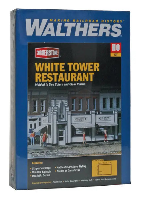 Walthers Cornerstone 933-3030 HO Scale White Tower Restaurant Building Kit
