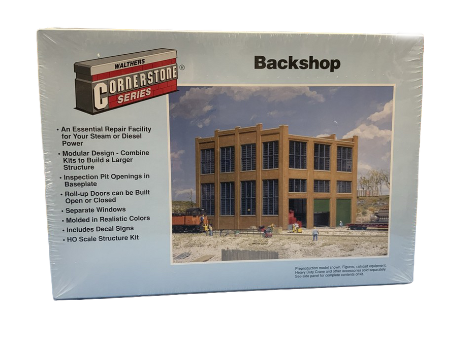 Walthers Cornerstone 933-3039 HO Scale Backshop Building Kit - NOS