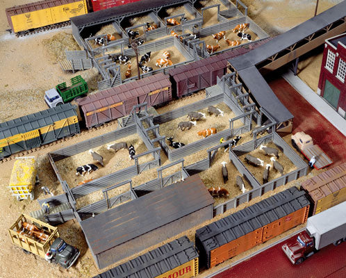 Walthers Cornerstone 933-3047 HO Scale Stock Yard Kit - NOS
