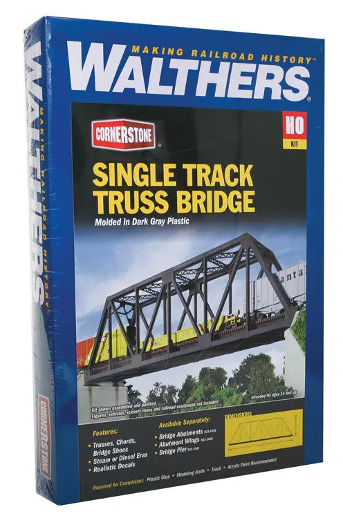 Walthers Cornerstone 933-3185 HO Scale Single-Track Railroad Truss Bridge Kit