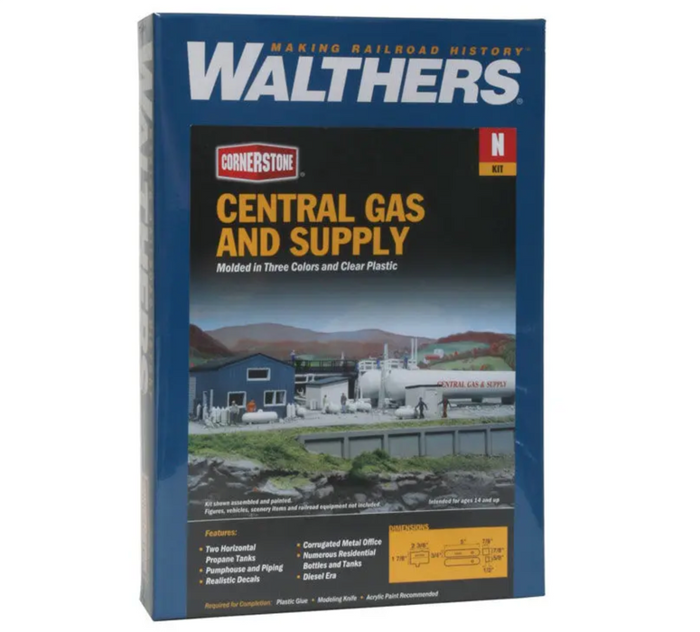 Walthers Cornerstone 933-3213 N Scale Central Gas and Supply Kit