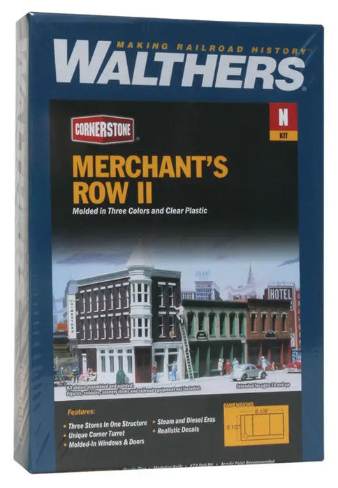 Walthers Cornerstone 933-3224 HO Scale Merchant's Row II Kit