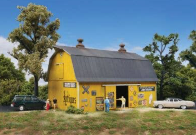 Walthers Cornerstone 933-3339 HO Scale Antiques Barn - KIT