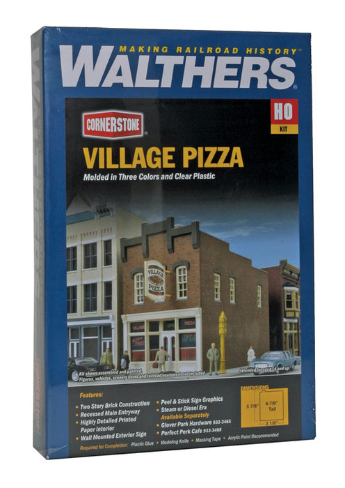 Walthers Cornerstone 933-3469 HO Scale Village Pizza Building Kit
