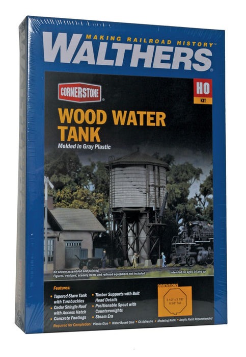 Walthers Cornerstone 933-3531 HO Scale Wood Water Tank Kit