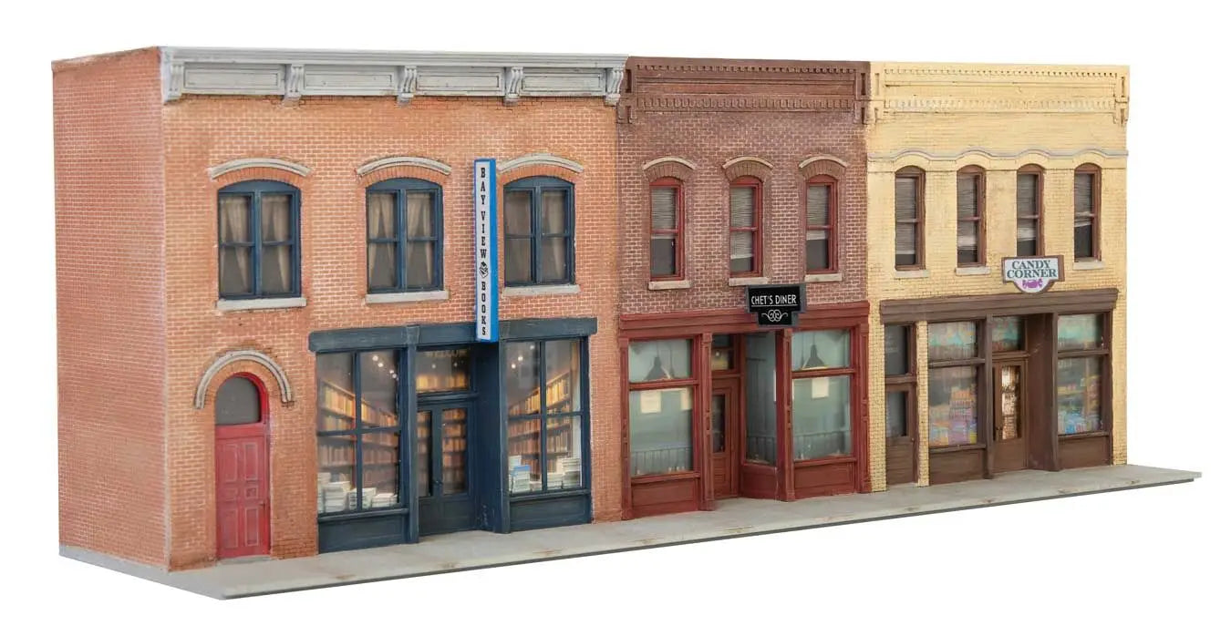 Walthers Cornerstone 933-4072 HO Scale Merchant Row Background Building Kit