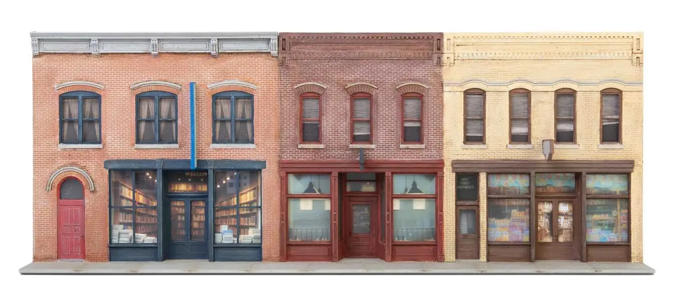 Walthers Cornerstone 933-4072 HO Scale Merchant Row Background Building Kit