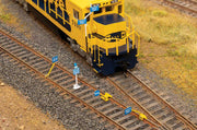 Walthers Cornerstone 933-4162 HO Scale Blue Flags Kit (50 Pack)