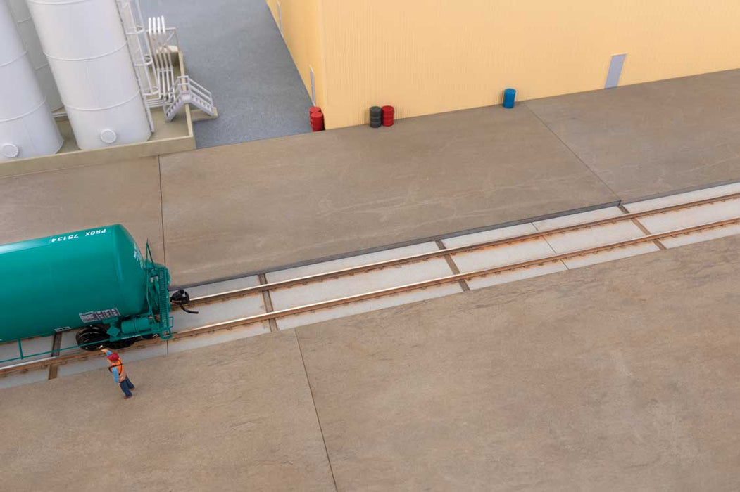 Walthers Cornerstone 933-4163 HO Scale Concrete Track Pads Kit (9 Sections)