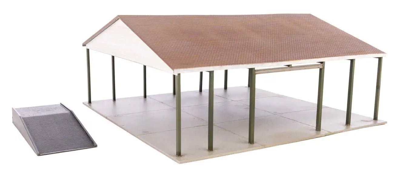 Walthers Cornerstone 933-4180 HO Scale Open Air Intermodal Shed Kit for Transload Facility