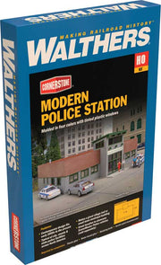 Walthers Cornerstone 933-4201 HO Scale Modern Police Station Kit