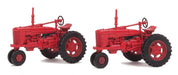 Walthers Cornerstone 949-4160 HO Scale Red Farm Tractor (2 Pack)