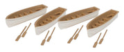 Walthers Cornerstone 949-4163 HO Scale Tan & White Row Boats (4 Pack)