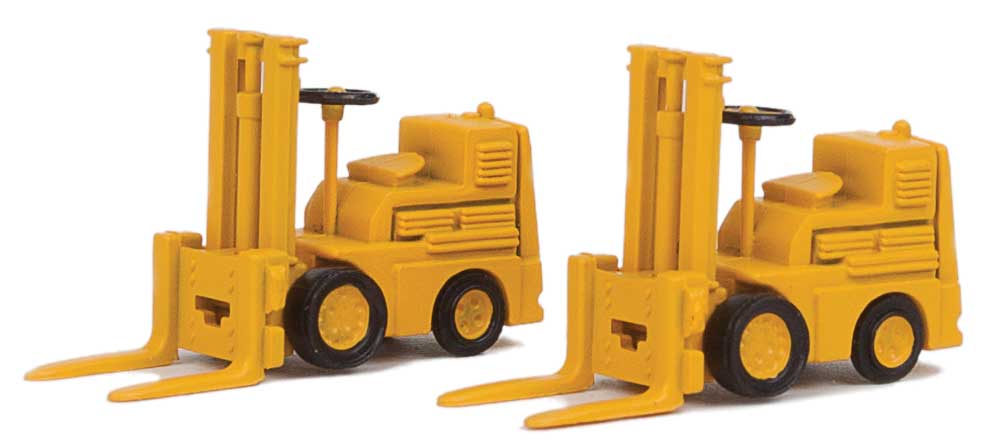 Walthers Cornerstone 949-4164 HO Scale Yellow Forklift - Assembled (2 Pack)