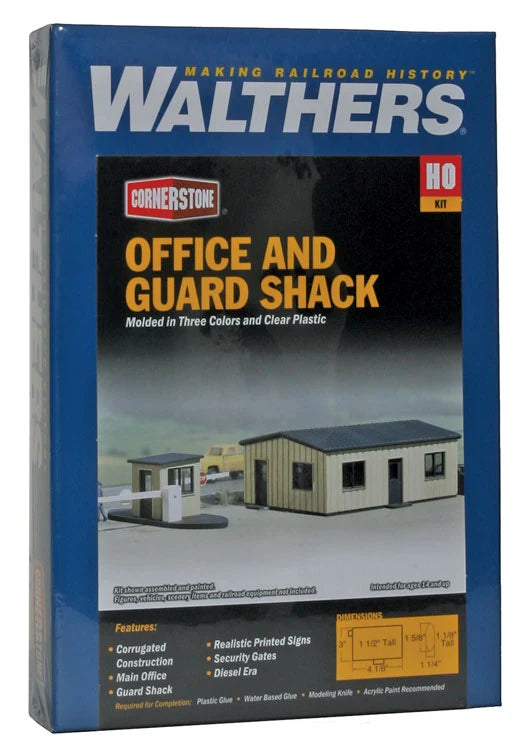 Walthers Cornerstone HO Scale 933-3517 Yard Office & Guard Shack Kit