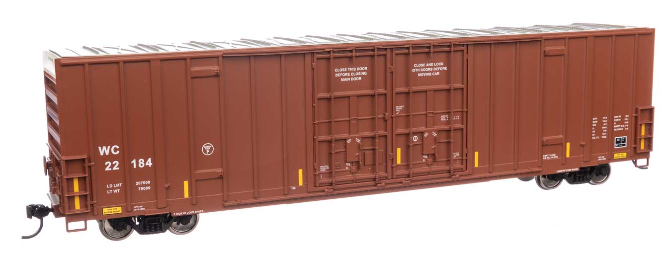 Walthers Mainline 910-3052 HO Scale 60' High Cube Boxcar Wisconsin Central WC 22184