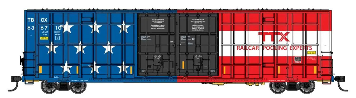 Walthers Mainline 910-3126 HO Scale 60' High Cube Boxcar TTX TBOX 636710 (America 250th Anniversary)