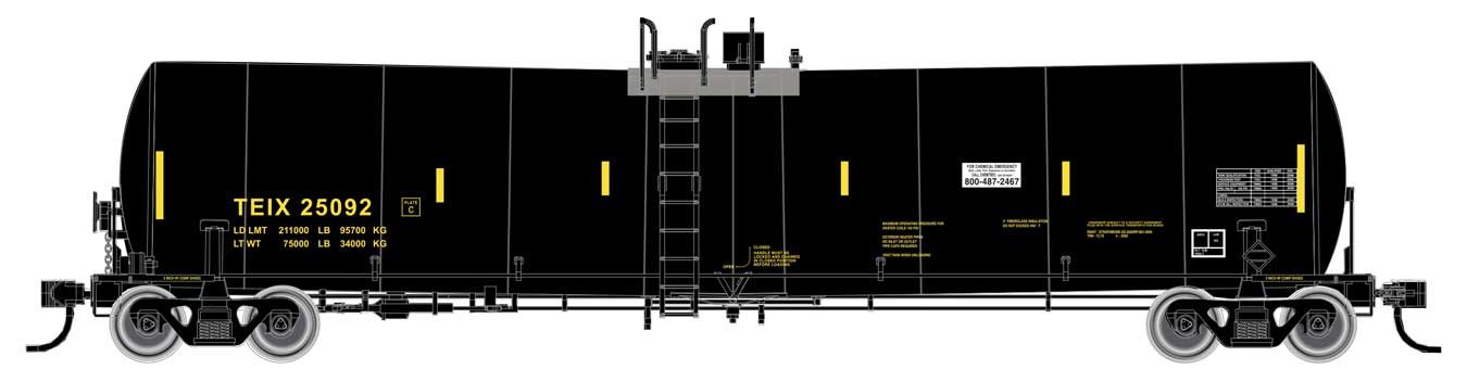 Walthers Mainline 910-48221 HO Scale Trinity 25,000 Gal Tank Car TEIX 25099