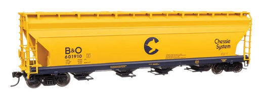 Walthers Mainline 910-49203 HO Scale ACF 5250 4-Bay Centerflow Covered Hopper Chessie System B&O 601910